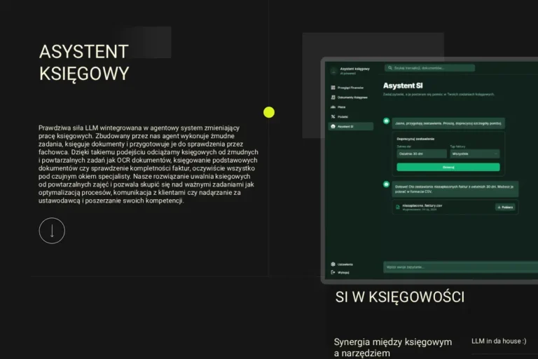 Interfejs aplikacji Asystent księgowy